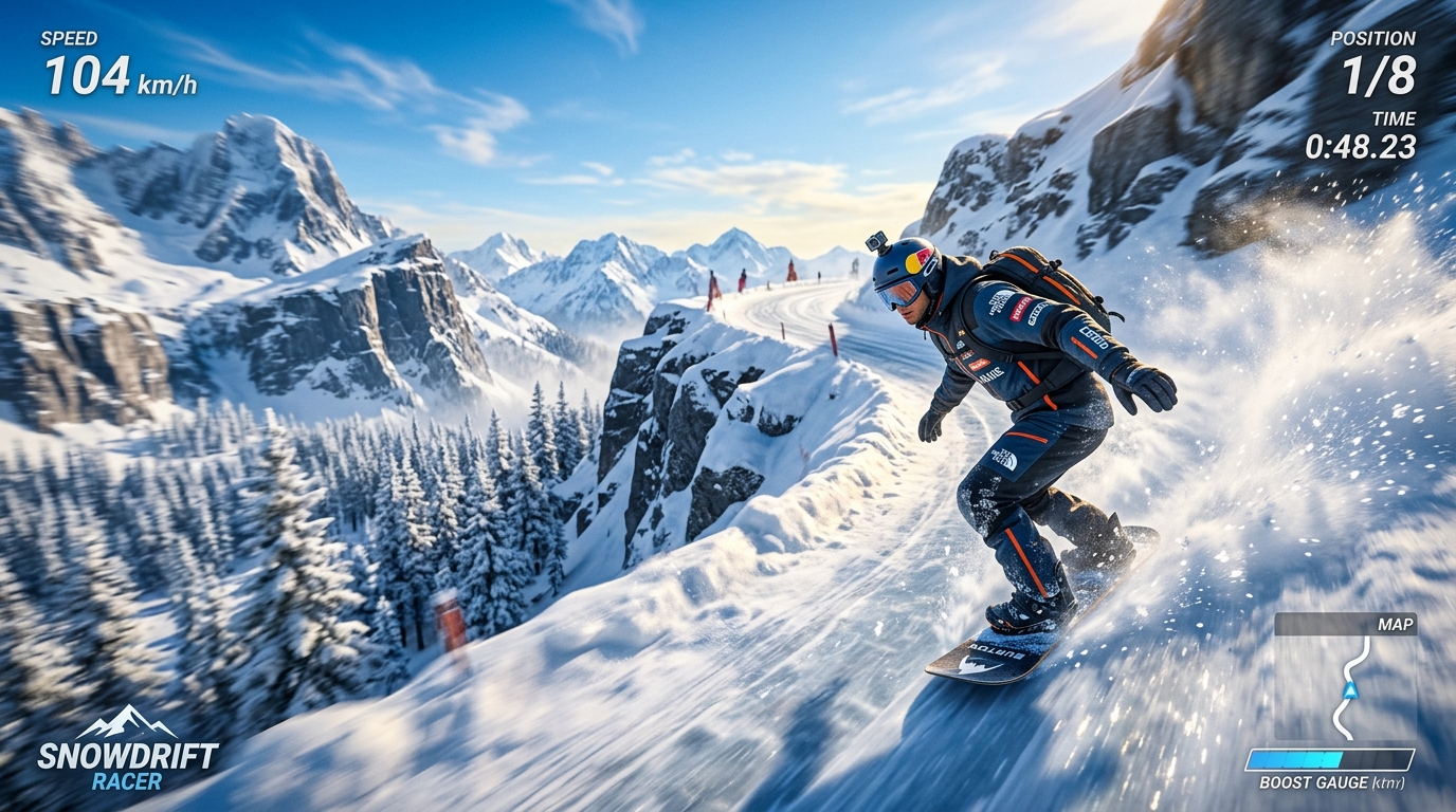 Snow Skater Karlı Zirve